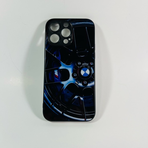 BMW Wheel Design Phone Case for iPhone 14 Pro Max- Black and Blue - Picture 2 of 3